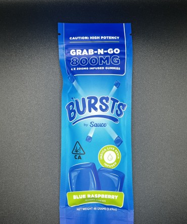 BURSTS Blue Raspberry - 800MG Live Resin Infused Edibles