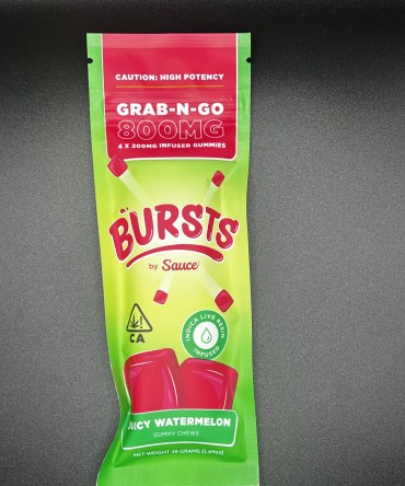 BURSTS Juicy Watermelon - 800MG Live Resin Infused Edibles