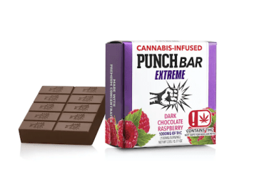 Punch Bars Extremes- 1000mg- Dark Chocolate Raspberry