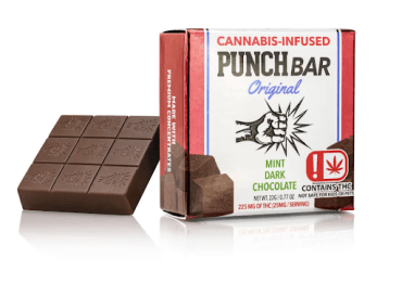 Punch Bars Originals- 225mg- Mint Dark Chocolate