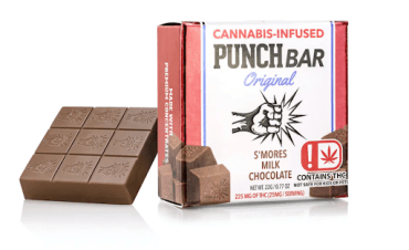 Punch Bars Originals- 225mg- Milk Chocolate S’mores