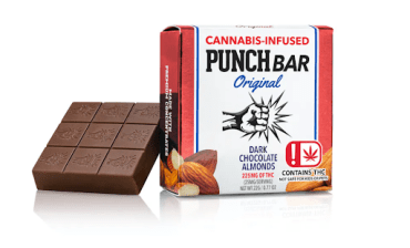 Punch Bars Originals- 225mg- Dark Chocolate Almond